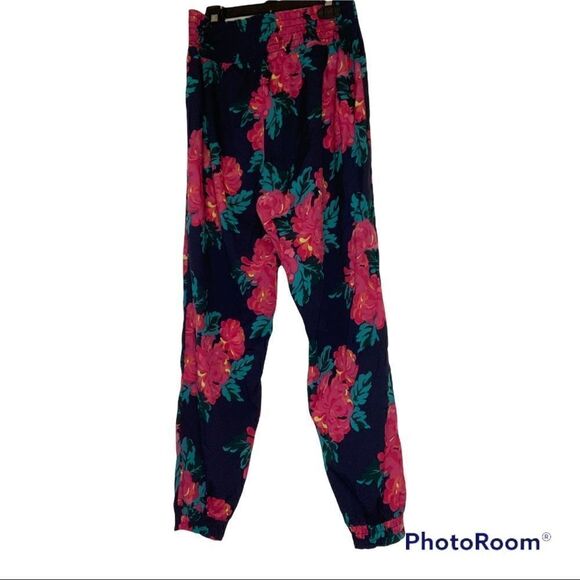 Aerie Pink and Blue Floral Women’s Pants Size S 📦 - Picture 1 of 8